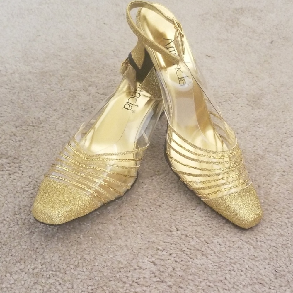 Sparkle Gold slingback shoes